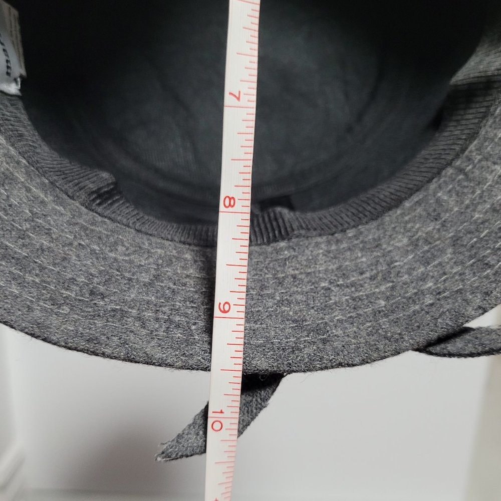 Marie Claire Boutique Wool Blend Bucket Hat Gray Bow Detail Retro Style Womens - Picture 5 of 6